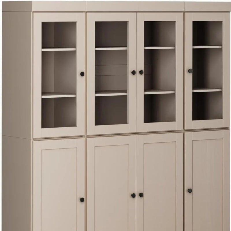 72" Beige Solid Wood 8 Two Drawer Pantry Or Storage Closet Homeroots Kitchen & Dining