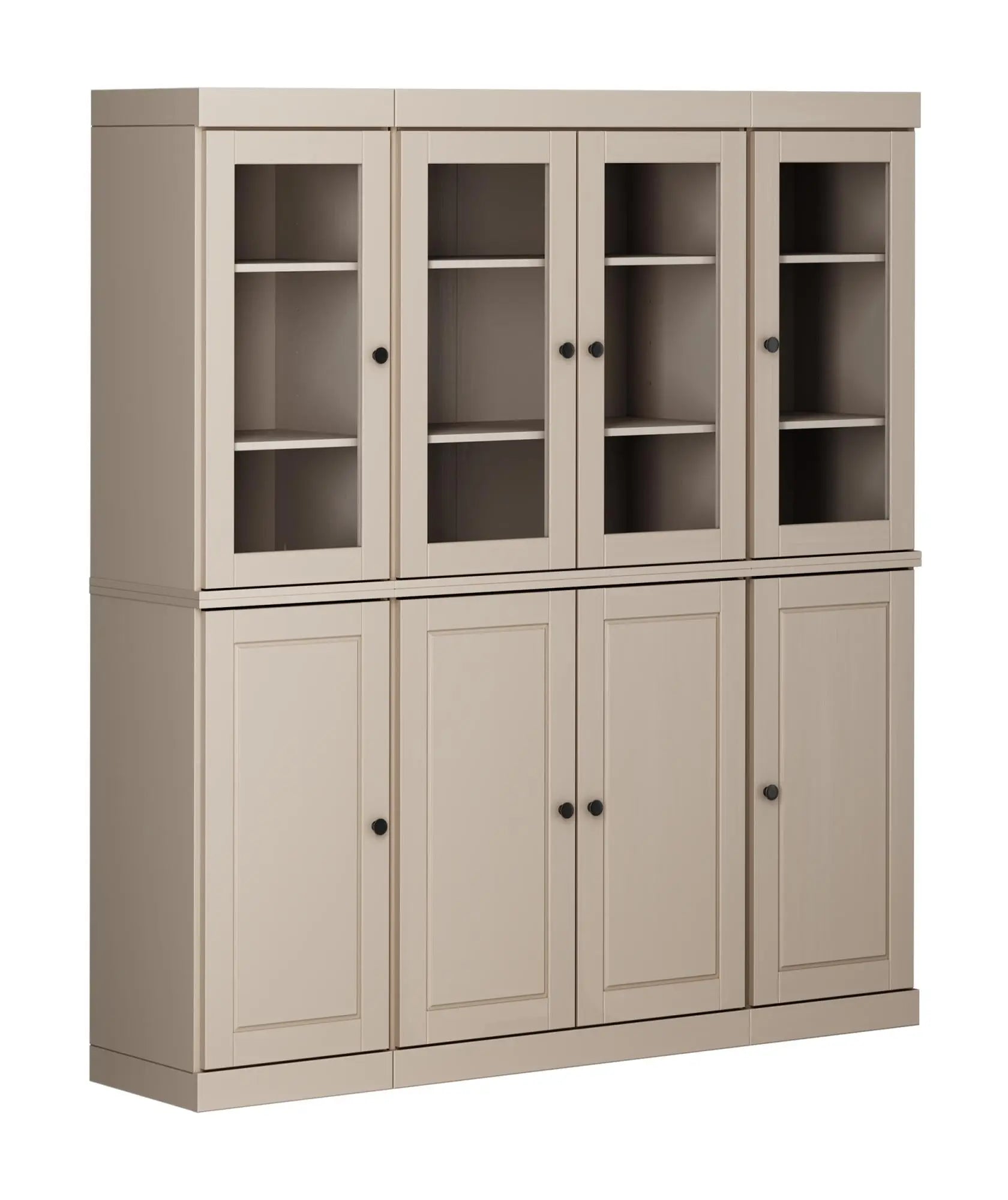 72" Beige Solid Wood 8 Two Drawer Pantry Or Storage Closet Homeroots Kitchen & Dining