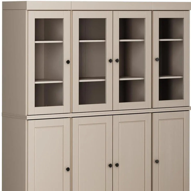 72" Beige Solid Wood 8 Two Drawer Pantry Or Storage Closet Homeroots Kitchen & Dining