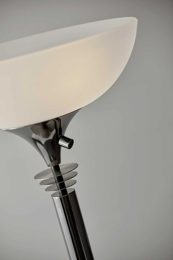 72" Black And White With White Glass Shade - GreatEagleInc