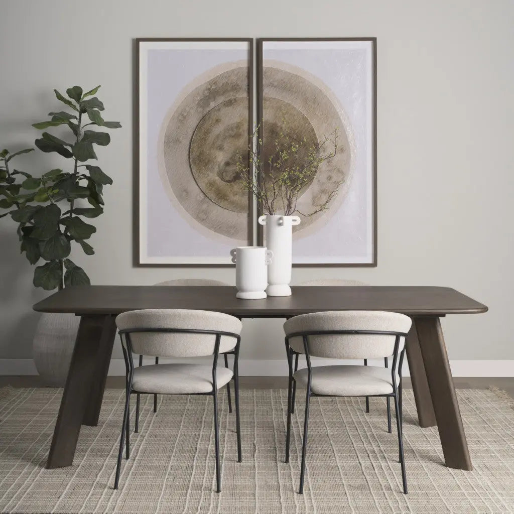 72" Brown Solid Wood Dining Table Homeroots Kitchen & Dining