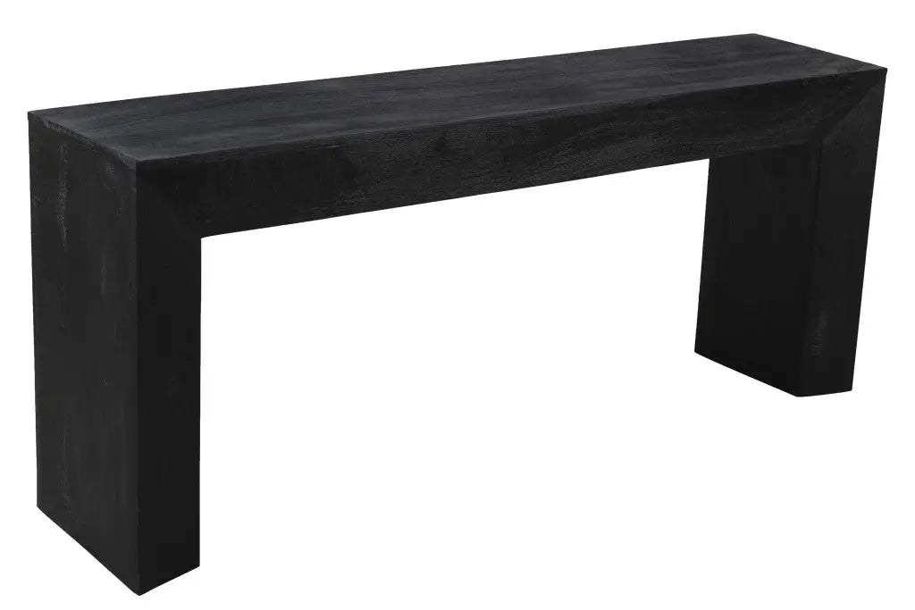 72" Charcoal Solid Wood Distressed Frame Console Table Homeroots Living Room