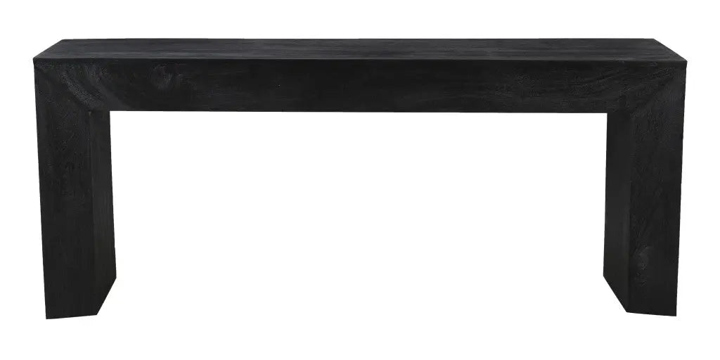 72" Charcoal Solid Wood Distressed Frame Console Table Homeroots Living Room