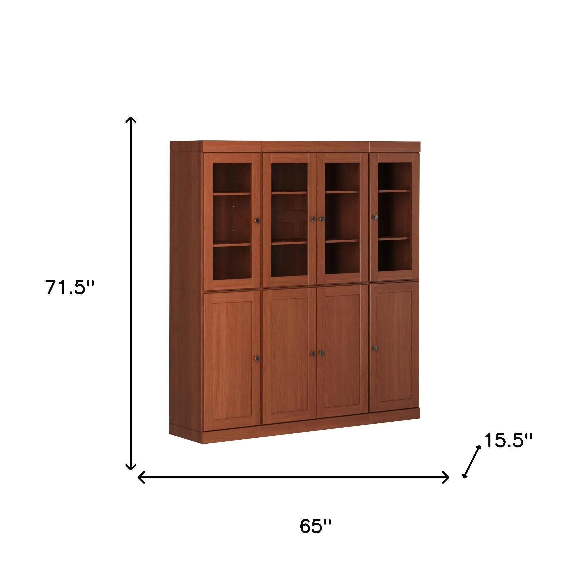 72" Coffee Solid Wood 8 Two Drawer Pantry Or Storage Closet Homeroots Kitchen & Dining