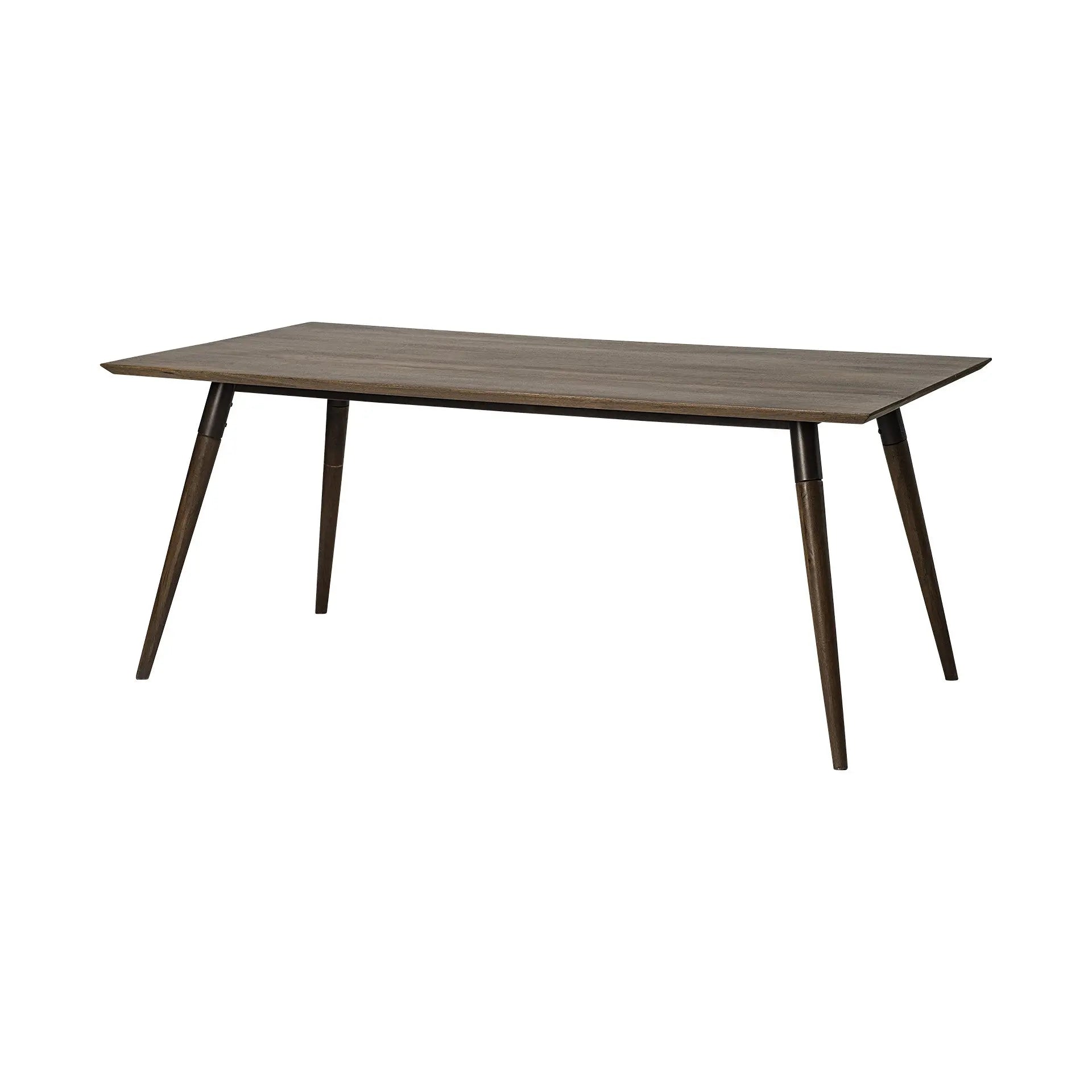 72" Dark Brown Solid Wood Dining Table Homeroots Kitchen & Dining