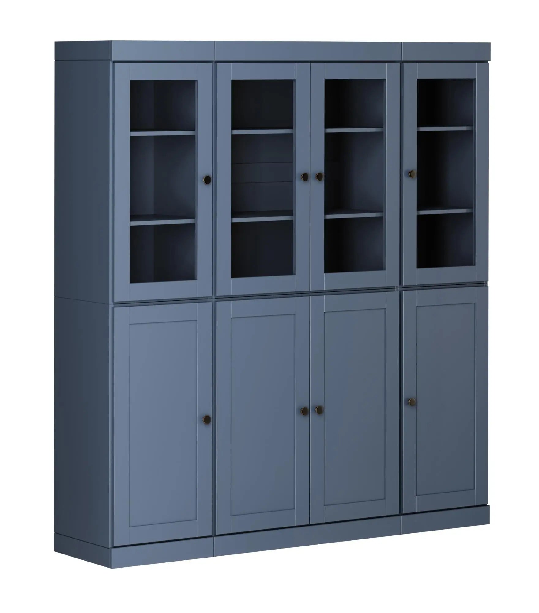 72" French Blue Solid Wood 8 Two Drawer Pantry Or Storage Closet Homeroots Kitchen & Dining