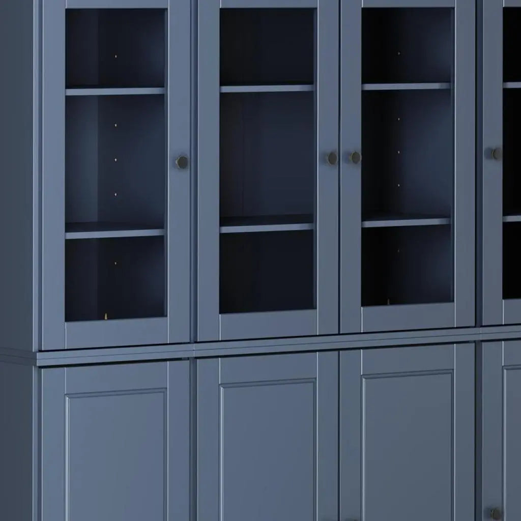 72" French Blue Solid Wood 8 Two Drawer Pantry Or Storage Closet Homeroots Kitchen & Dining