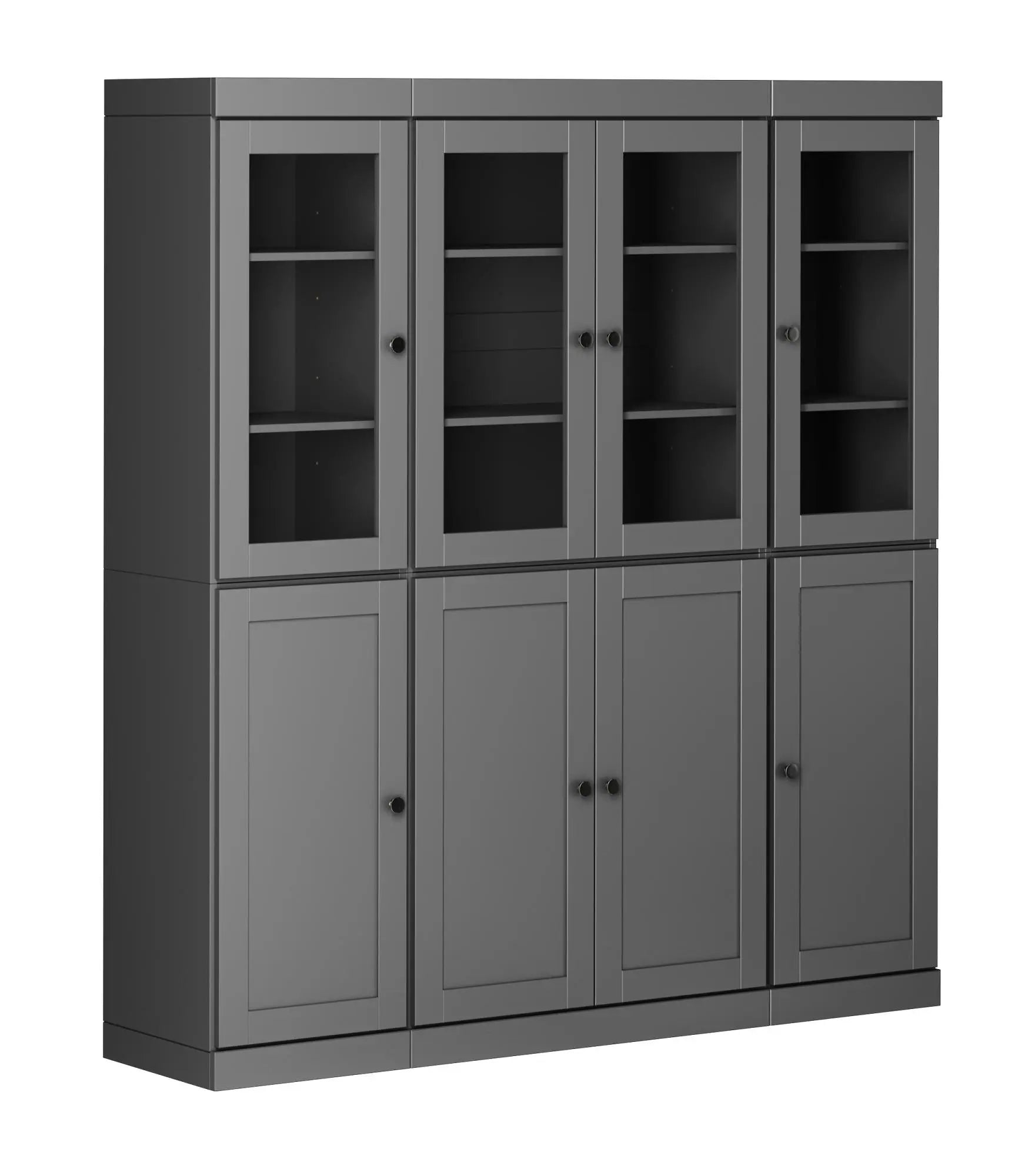 72" Gray Solid Wood 8 Two Drawer Pantry Or Storage Closet Homeroots Kitchen & Dining