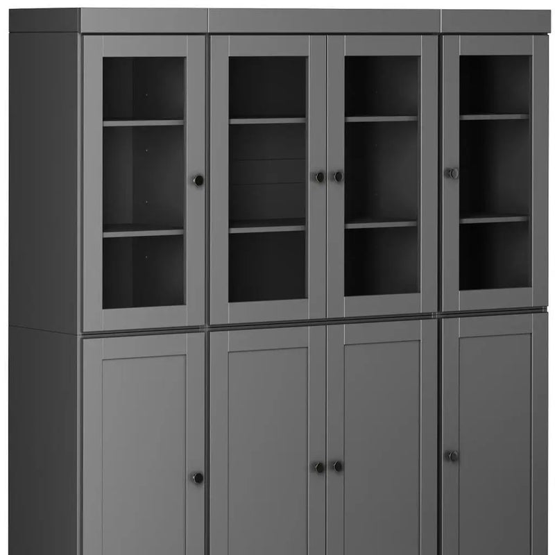 72" Gray Solid Wood 8 Two Drawer Pantry Or Storage Closet Homeroots Kitchen & Dining