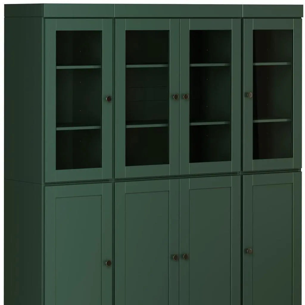 72" Green Solid Wood 8 Pantry Or Storage Closet Homeroots Kitchen & Dining