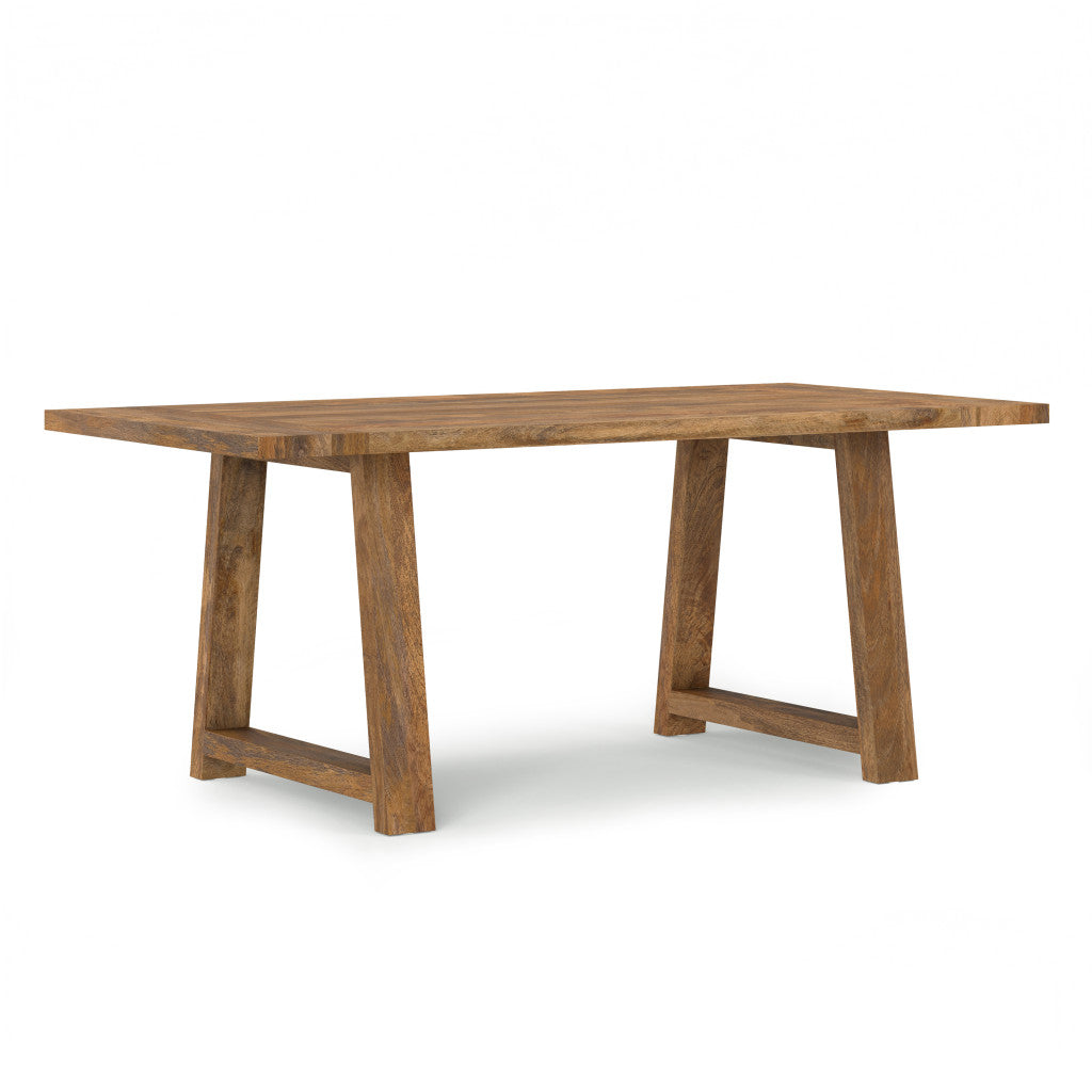 72" Natural Solid Wood Dining Table Homeroots Kitchen & Dining