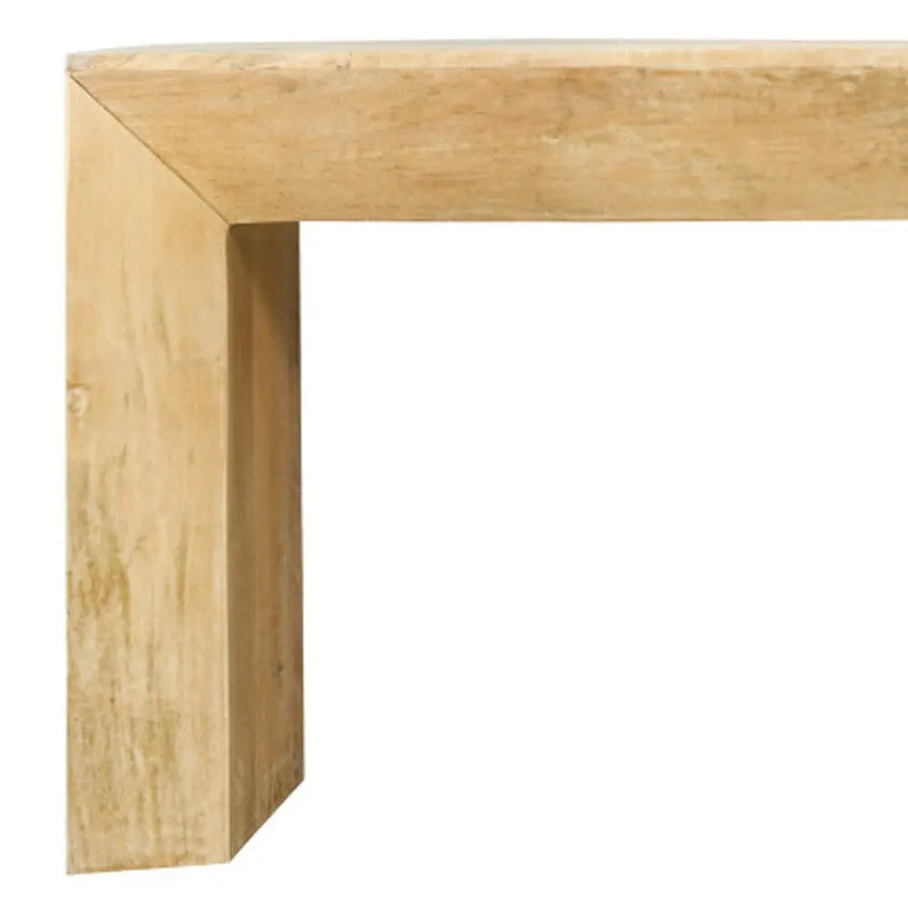 72" Natural Solid Wood Distressed Frame Console Table Homeroots Living Room