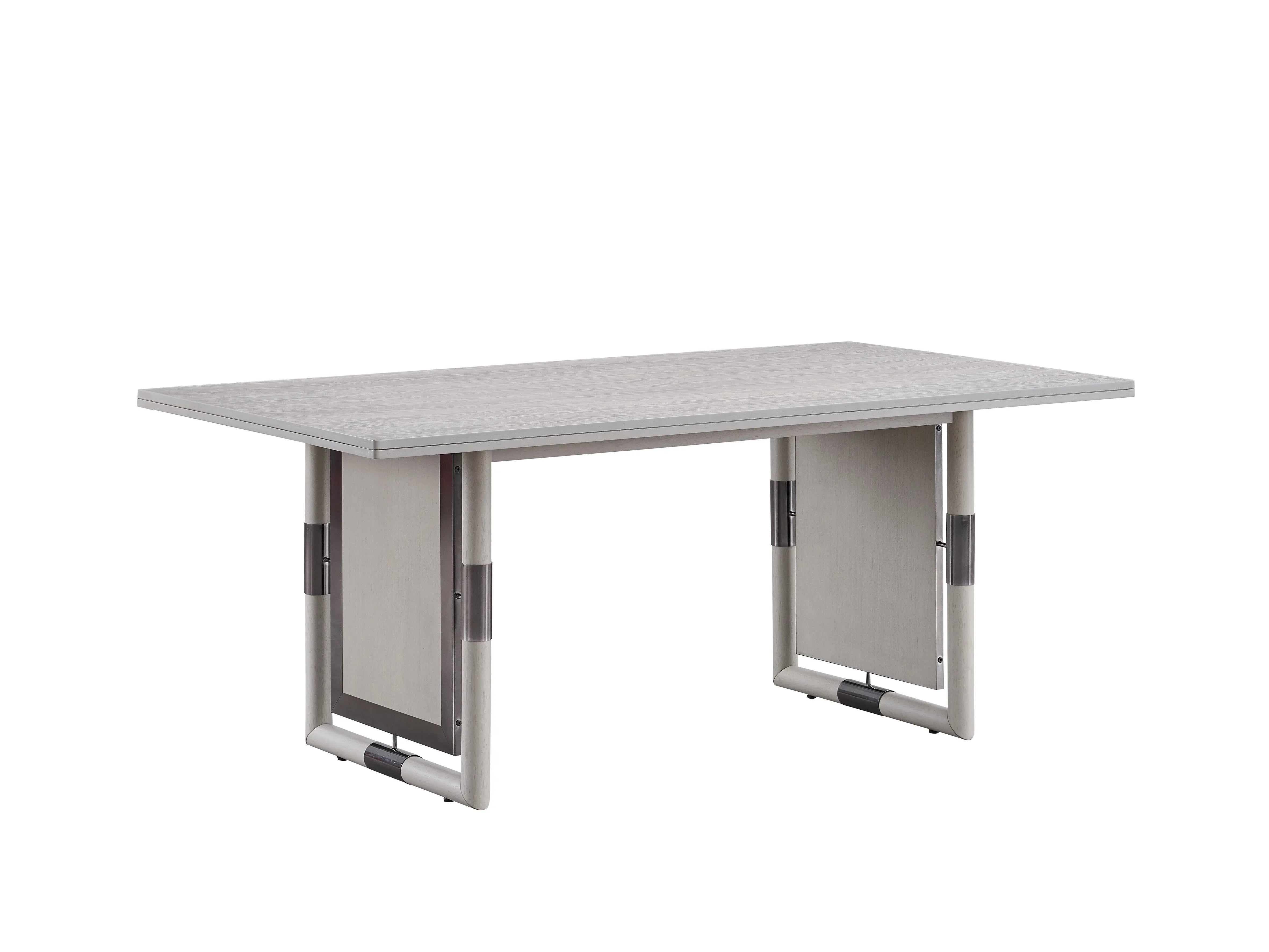 72" Natural Wood Double Pedestal Base Dining Table Homeroots Kitchen & Dining