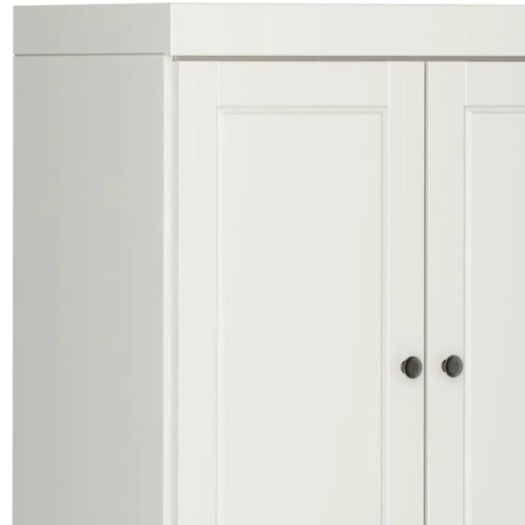 72" Off White Solid Wood Four Door Two Drawer Pantry Or Storage Closet Homeroots Kitchen & Dining