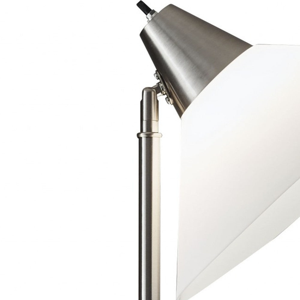 72" Silver With White Plastic Shade - GreatEagleInc