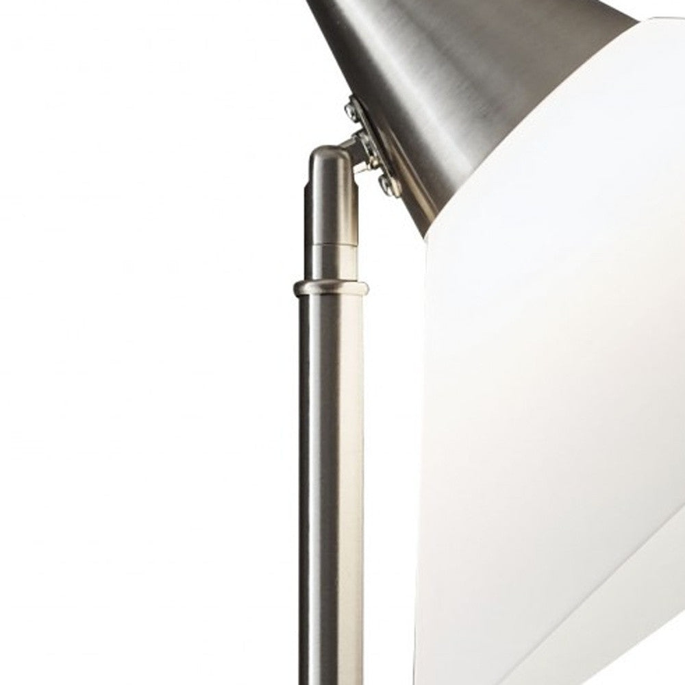 72" Silver With White Plastic Shade - GreatEagleInc