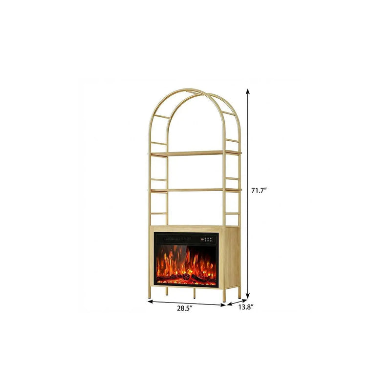 72" White Wood Adjustable Three Tier Etagere Bookcase Homeroots Office