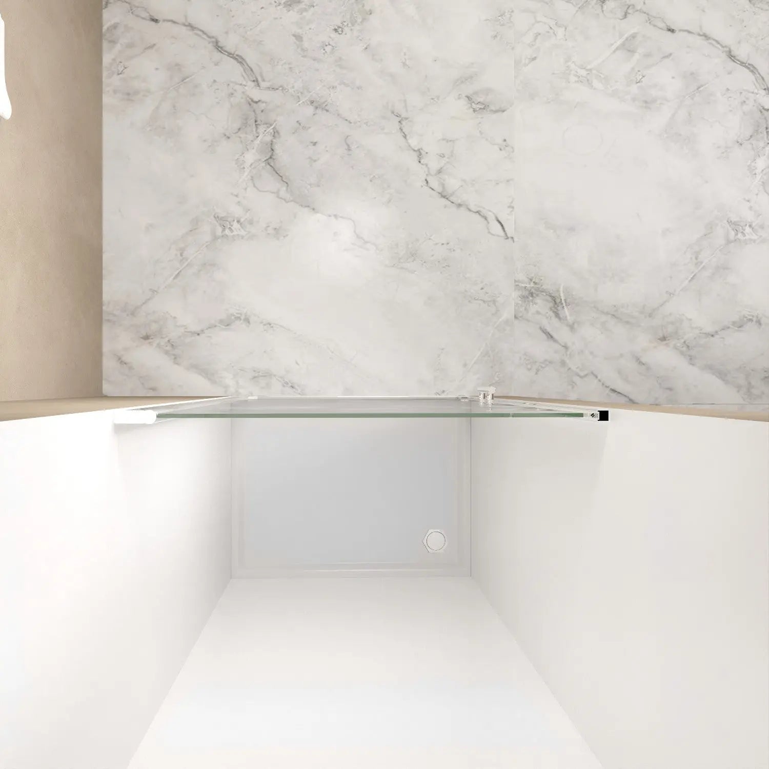 72" X 32" Aluminum and Tempered Glass Shower Door Homeroots Bed & Bath