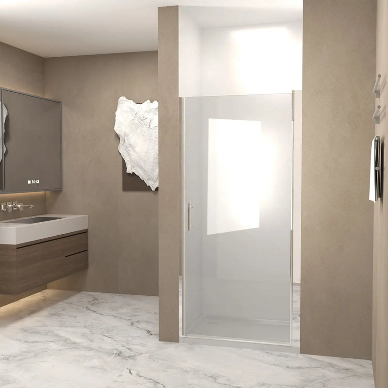 72" X 32" Aluminum and Tempered Glass Shower Door Homeroots Bed & Bath