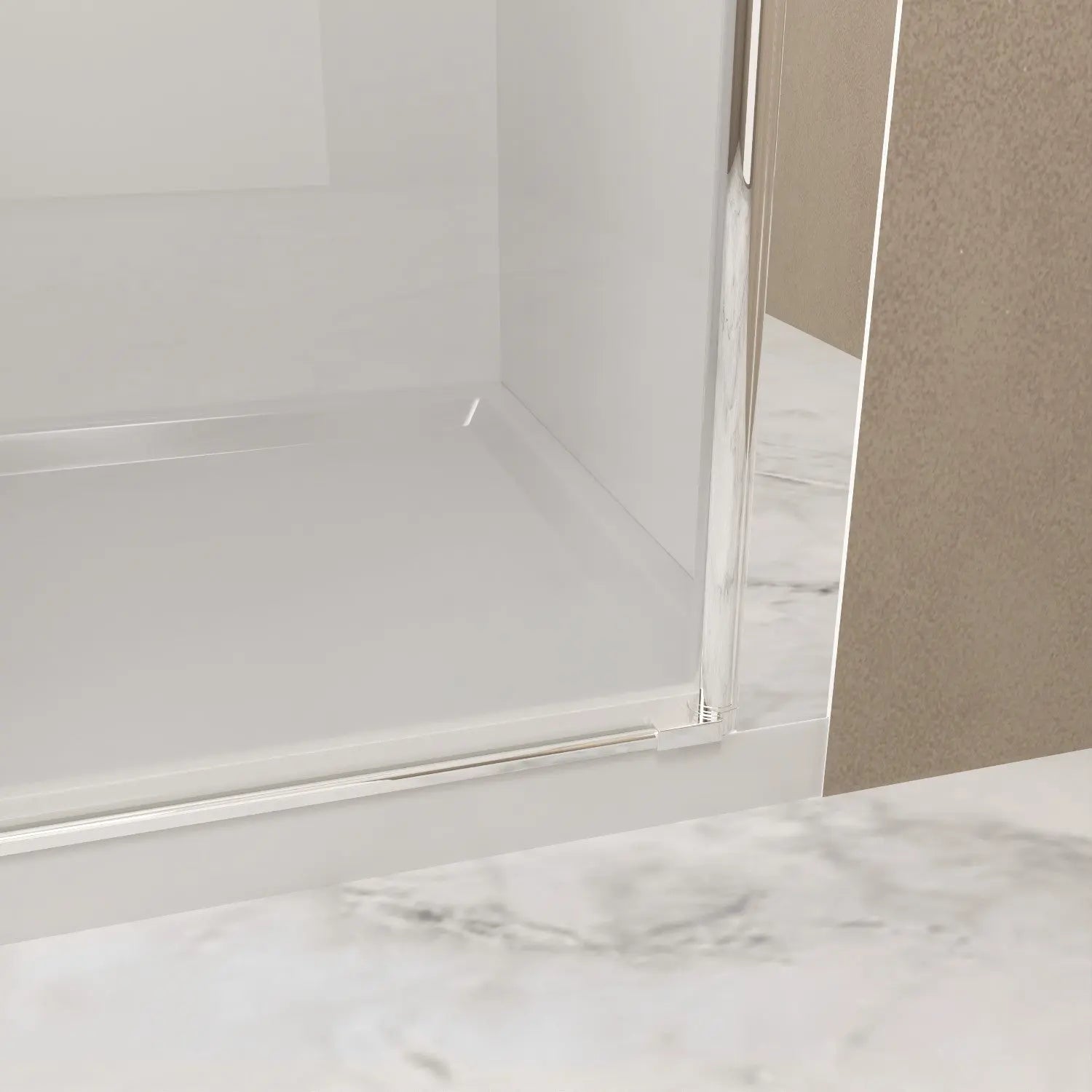 72" X 32" Aluminum and Tempered Glass Shower Door Homeroots Bed & Bath