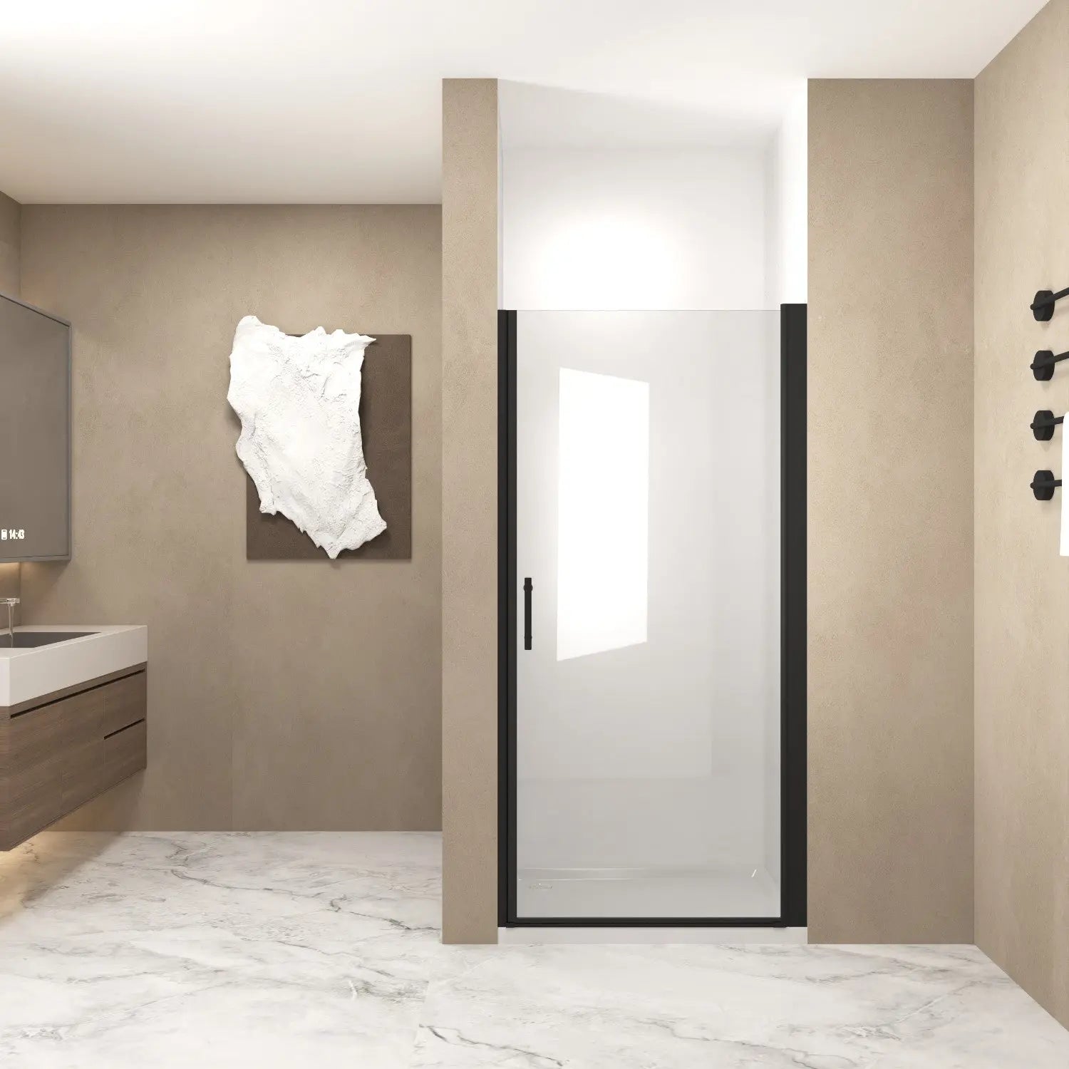 72" X 32" Aluminum and Tempered Glass Shower Door Homeroots Bed & Bath
