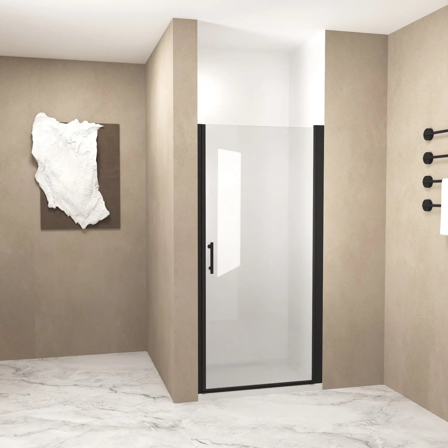 72" X 32" Aluminum and Tempered Glass Shower Door Homeroots Bed & Bath
