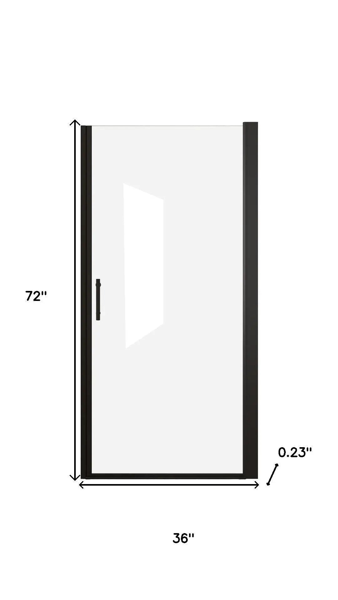 72" X 36" Aluminum and Tempered Glass Shower Door Homeroots Bed & Bath