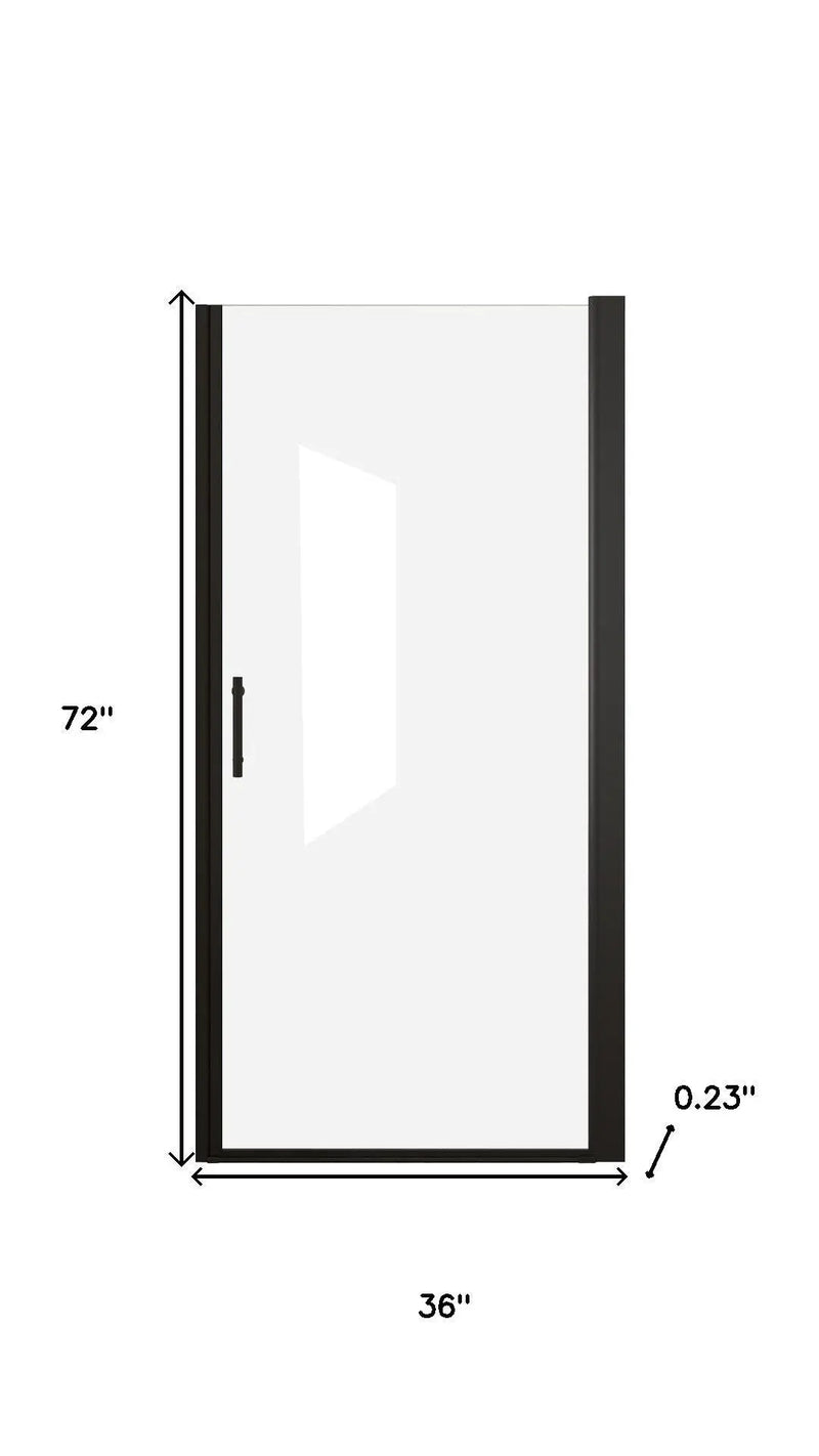 72" X 36" Aluminum and Tempered Glass Shower Door Homeroots Bed & Bath