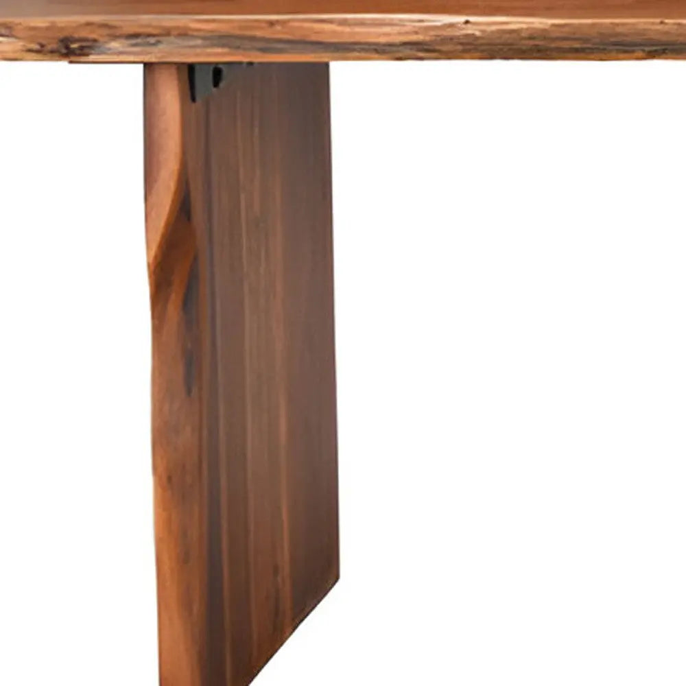 73" Brown Solid Wood Dining Bench Homeroots Living Room