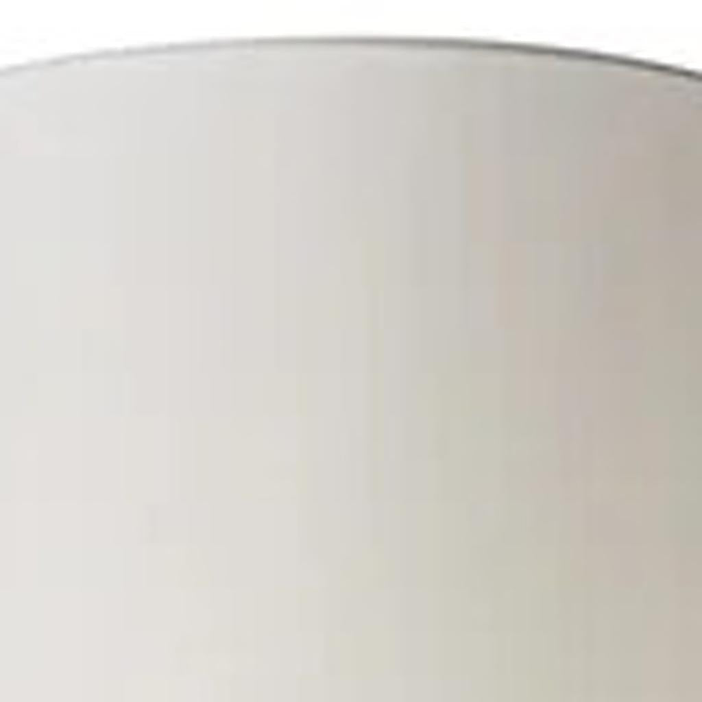 74" Black Floor Lamp With White Fabric Shade - GreatEagleInc