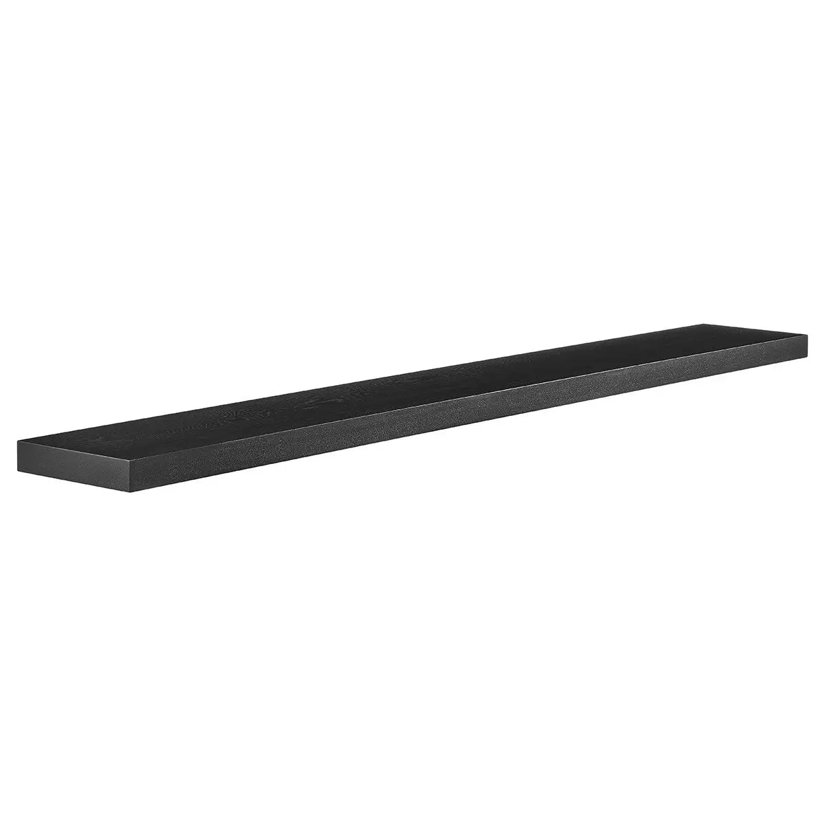 75" Black Wooden Wall Mounted Floating Shelf Homeroots Organization