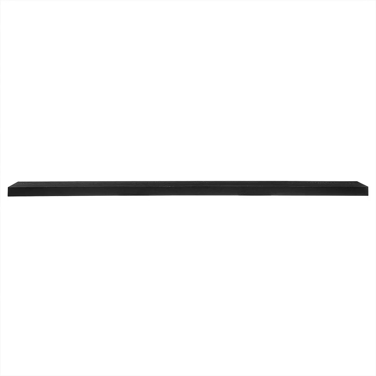 75" Black Wooden Wall Mounted Floating Shelf Homeroots Organization