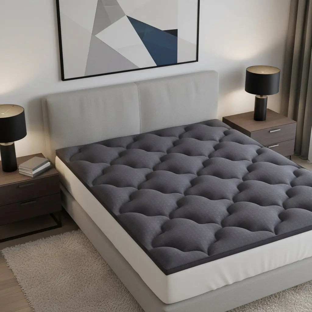 75" White Cotton Water Resistant Mattress topper with Removable Cover - GreatEagleInc