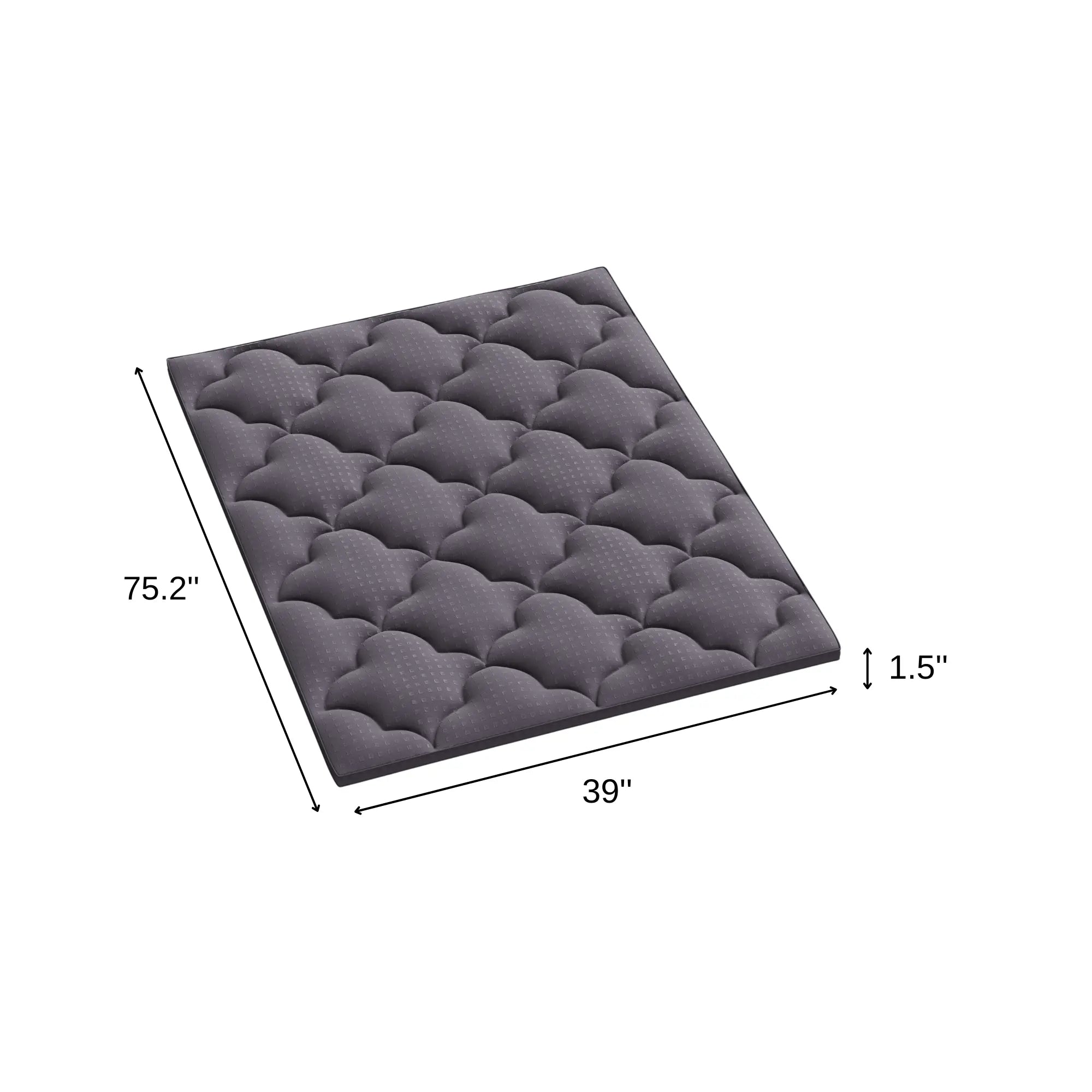 75" White Cotton Water Resistant Mattress topper with Removable Cover - GreatEagleInc