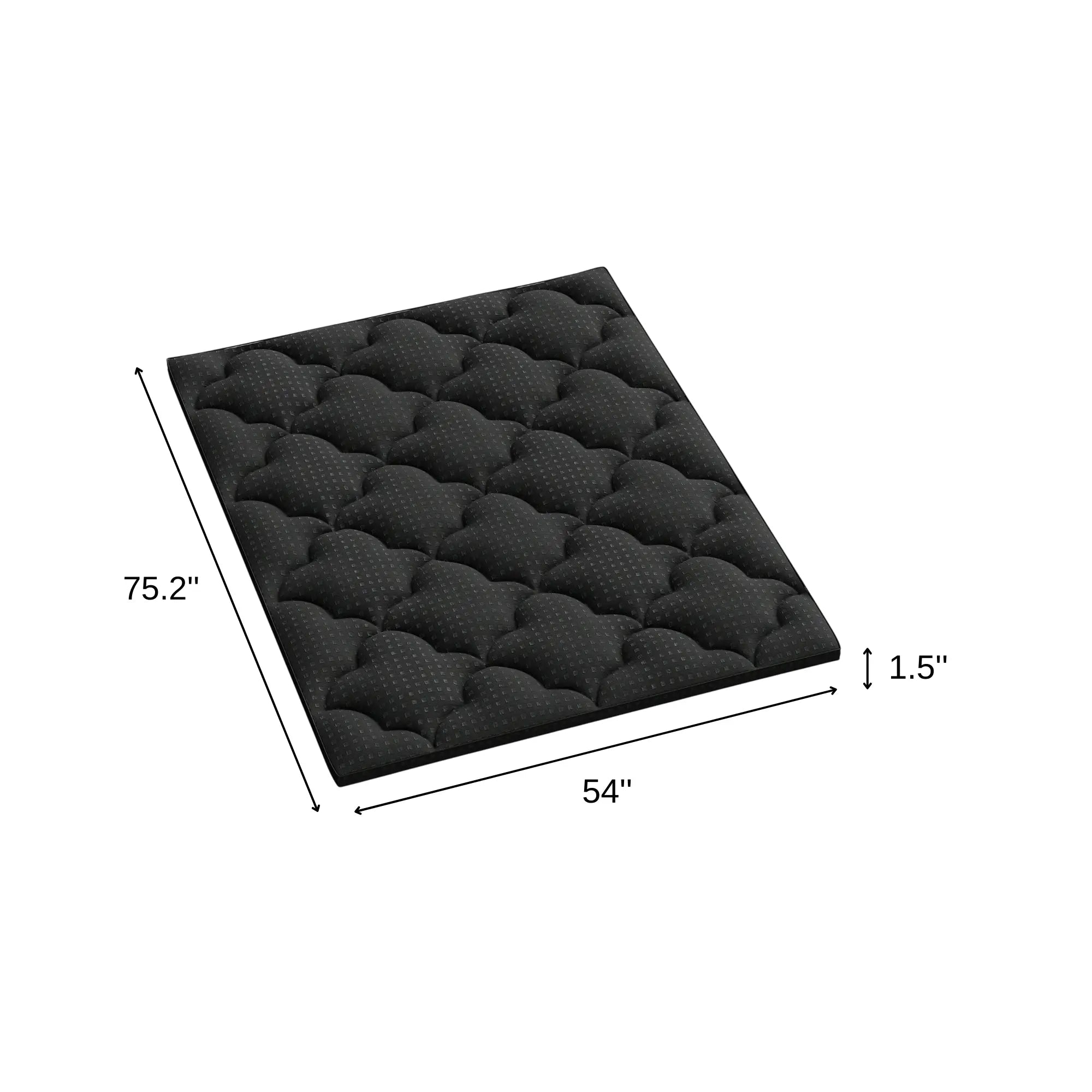 75" White Cotton Water Resistant Mattress topper with Removable Cover - GreatEagleInc