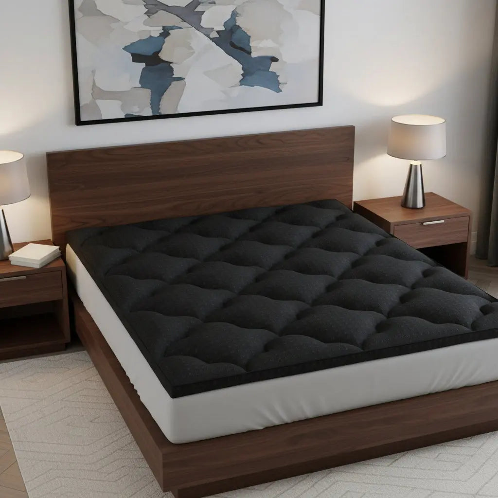 75" White Cotton Water Resistant Mattress topper with Removable Cover - GreatEagleInc