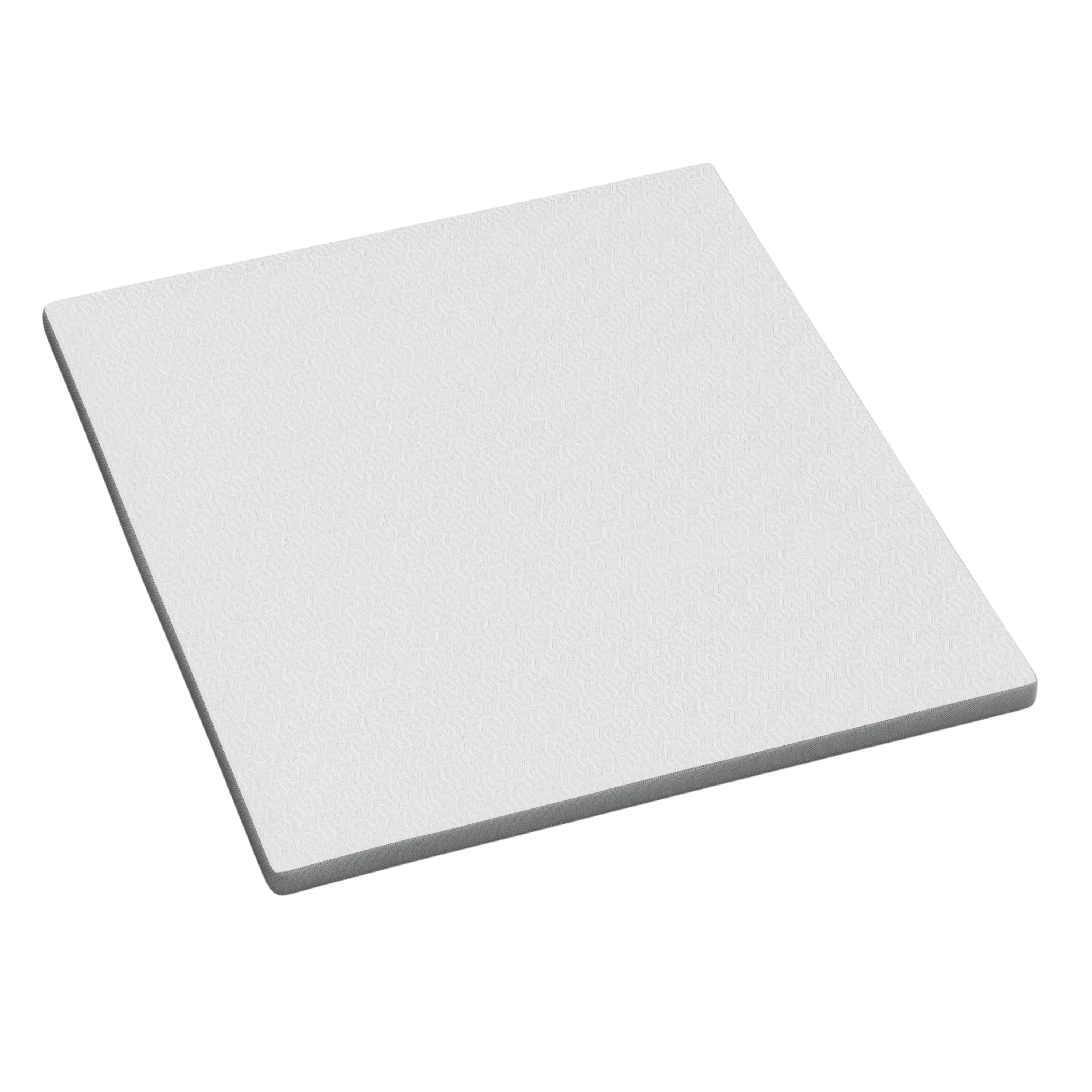 75" White Gel Memory Foam Mattress topper with Removable Cover - GreatEagleInc
