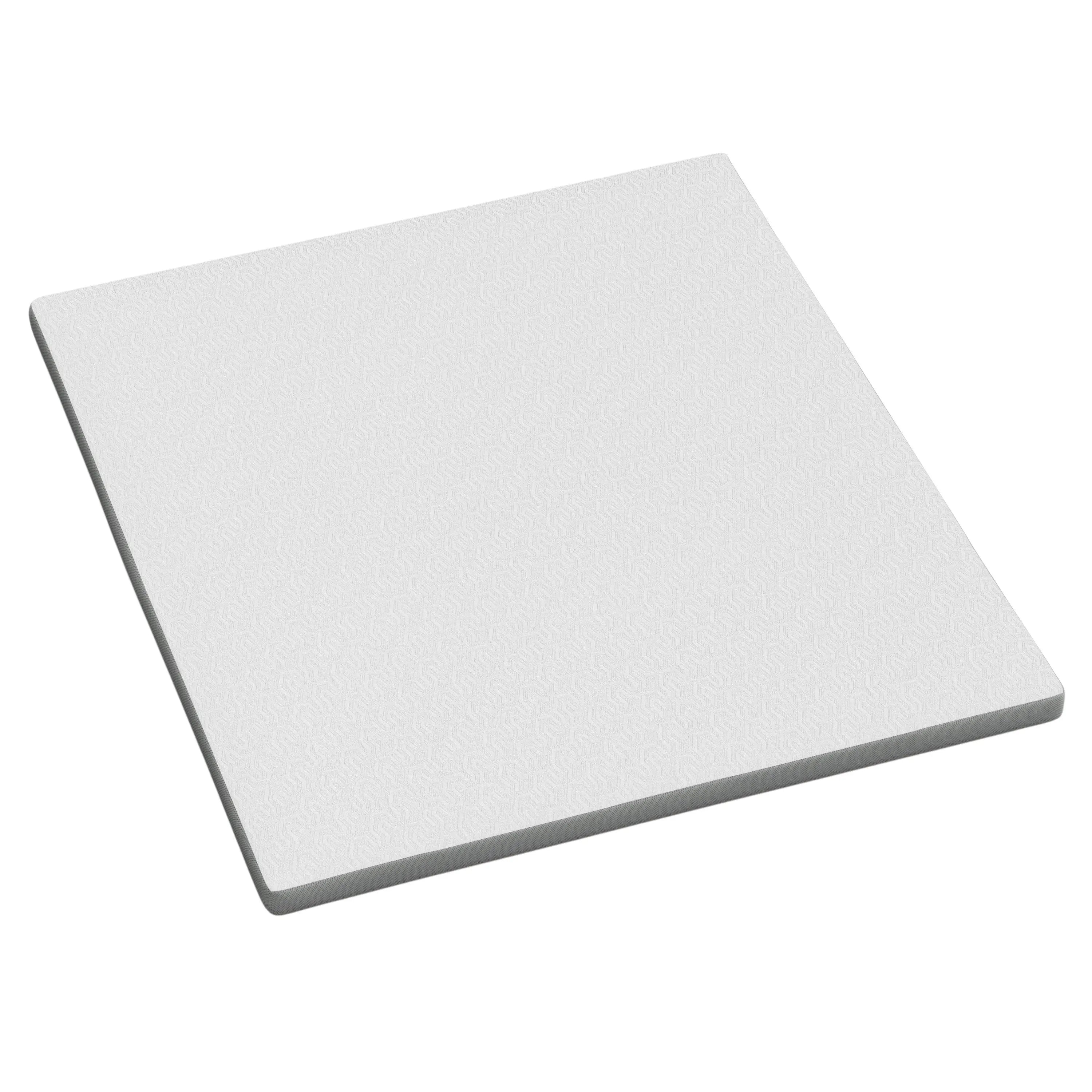 75" White Gel Memory Foam Mattress topper with Removable Cover - GreatEagleInc