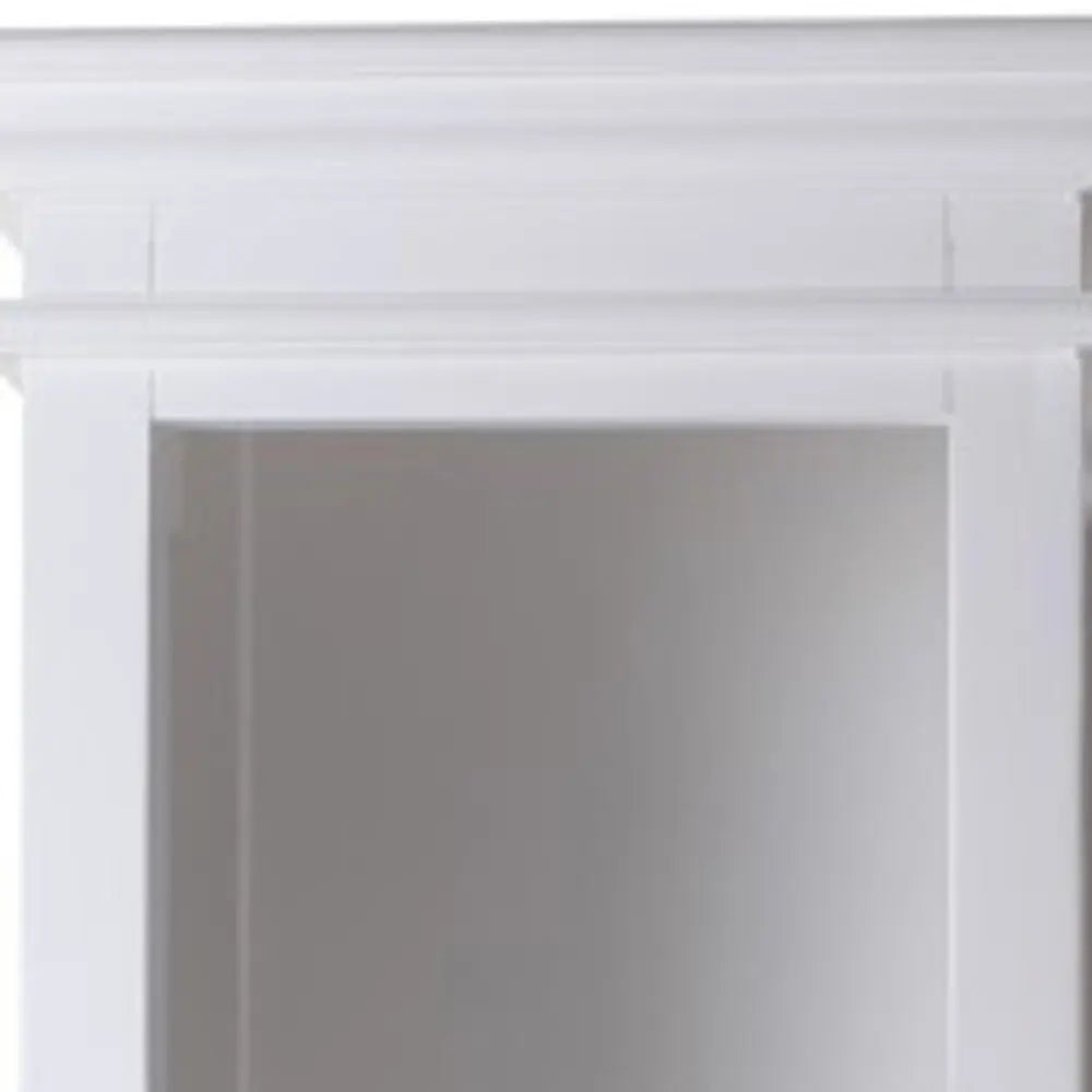 75" White Solid Wood Five Tier Bookcase Homeroots Office