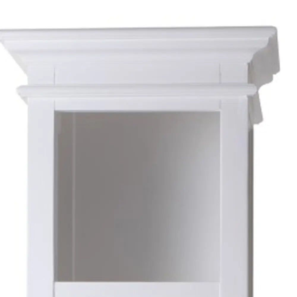 75" White Solid Wood Five Tier Bookcase Homeroots Office
