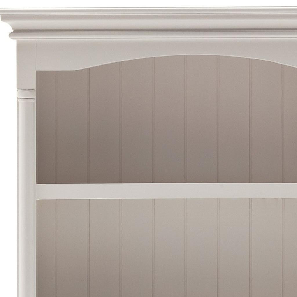 75" White Solid Wood Four Tier Bookcase Homeroots Office
