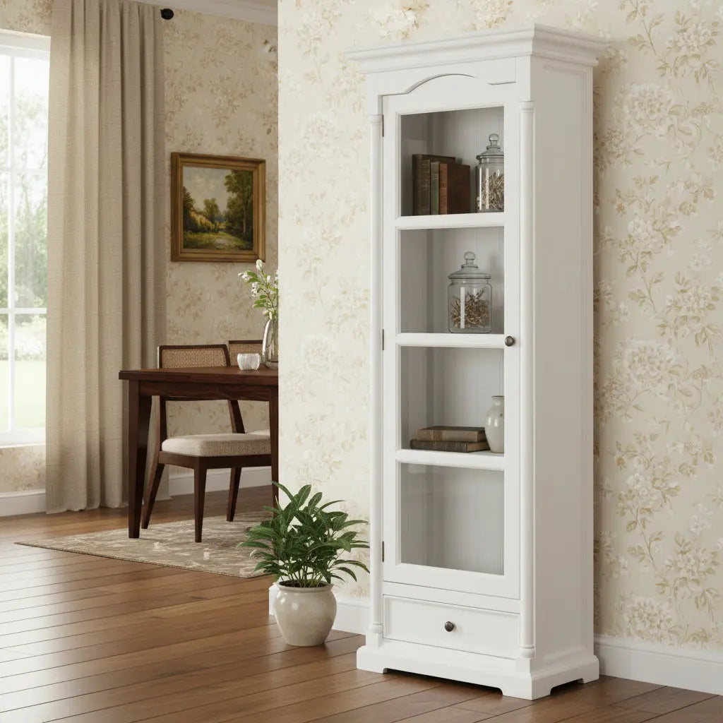 75" White Solid Wood Pantry Or Storage Closet Homeroots Kitchen & Dining