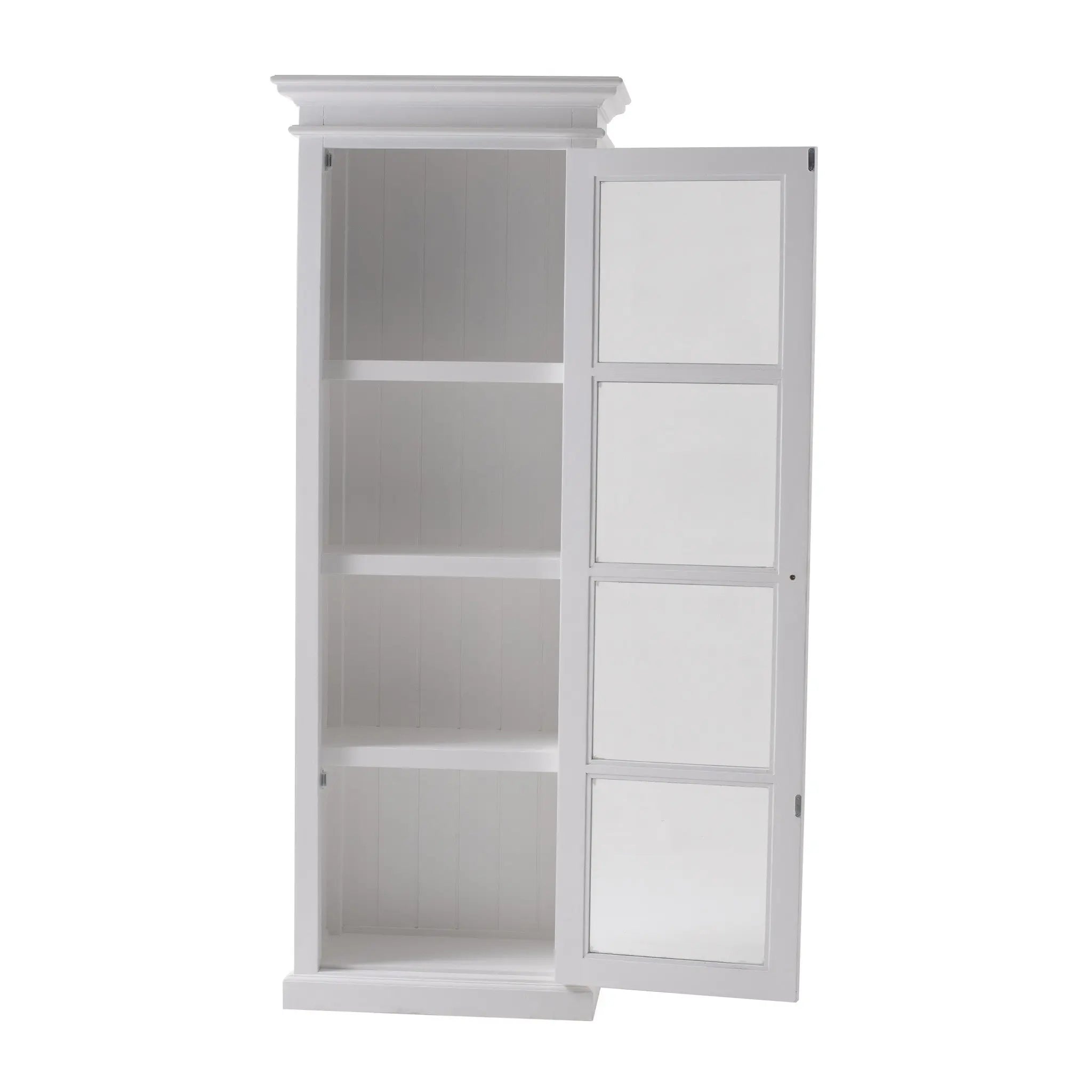 75" White Solid Wood Single Door Pantry Or Storage Closet Homeroots Kitchen & Dining