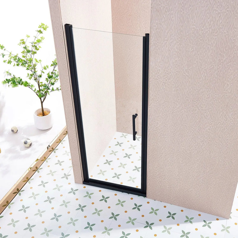 75" X 30" Aluminum and Tempered Glass Shower Door Homeroots Bed & Bath