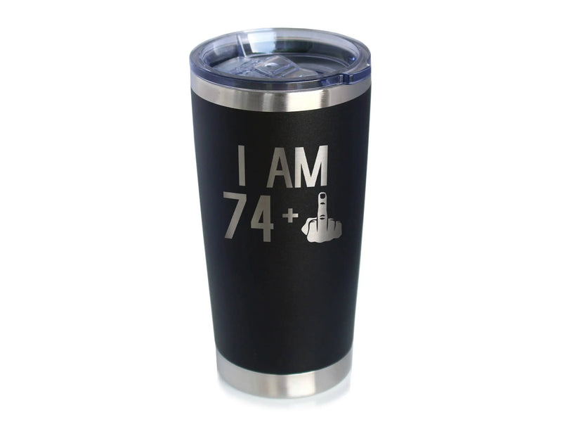 75th Birthday Gifts - Middle Finger Insulated Travel Tumbler Bevvee