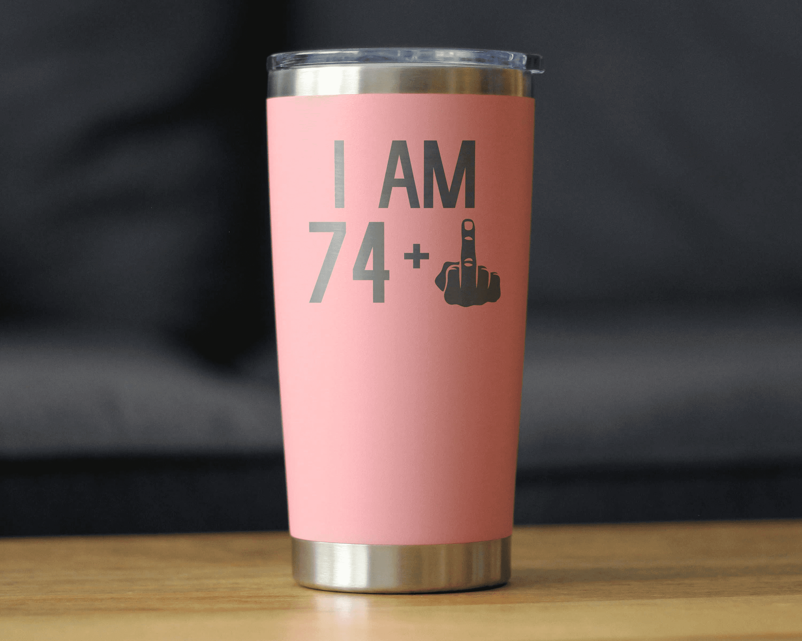 75th Birthday Gifts - Middle Finger Insulated Travel Tumbler Bevvee