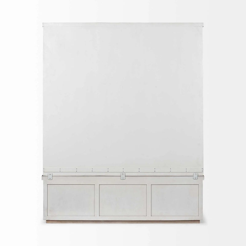 76" White Solid Wood Six Hook Freestanding Coat Rack Homeroots Organization