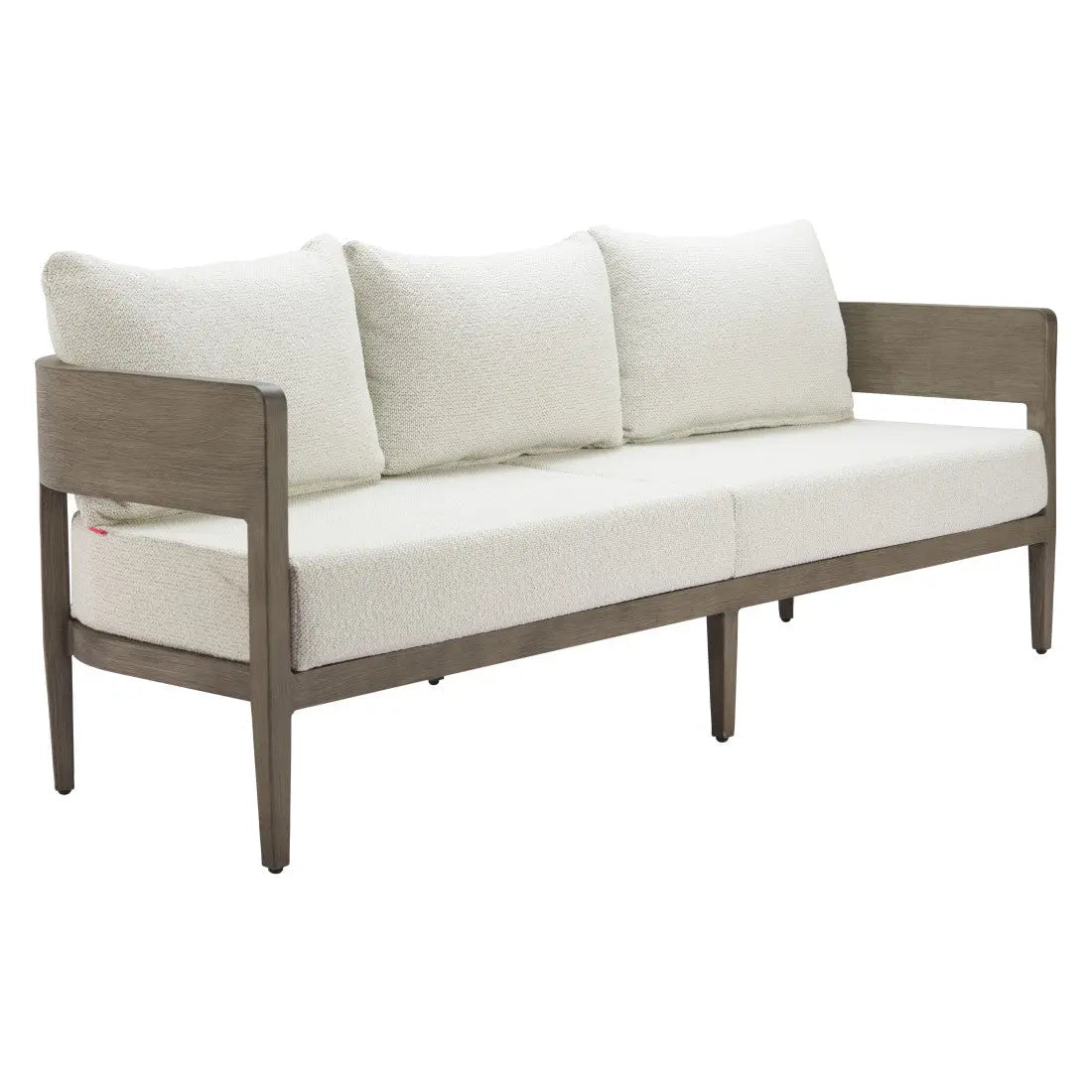 78" Beige Polypropylene Aluminum Sofa Homeroots Living Room