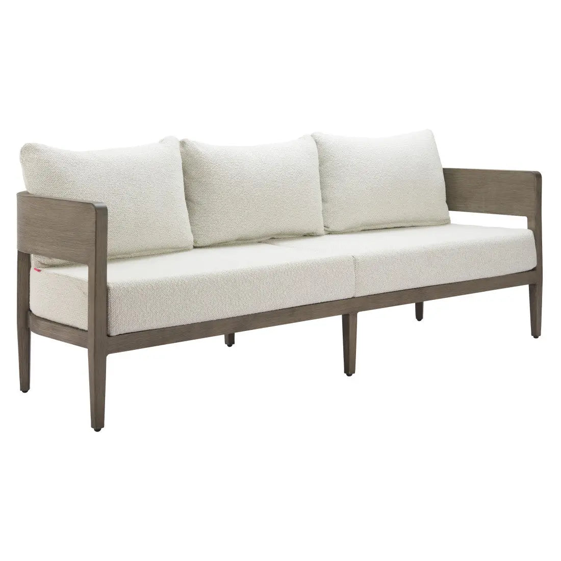 78" Beige Polypropylene Aluminum Sofa Homeroots Living Room