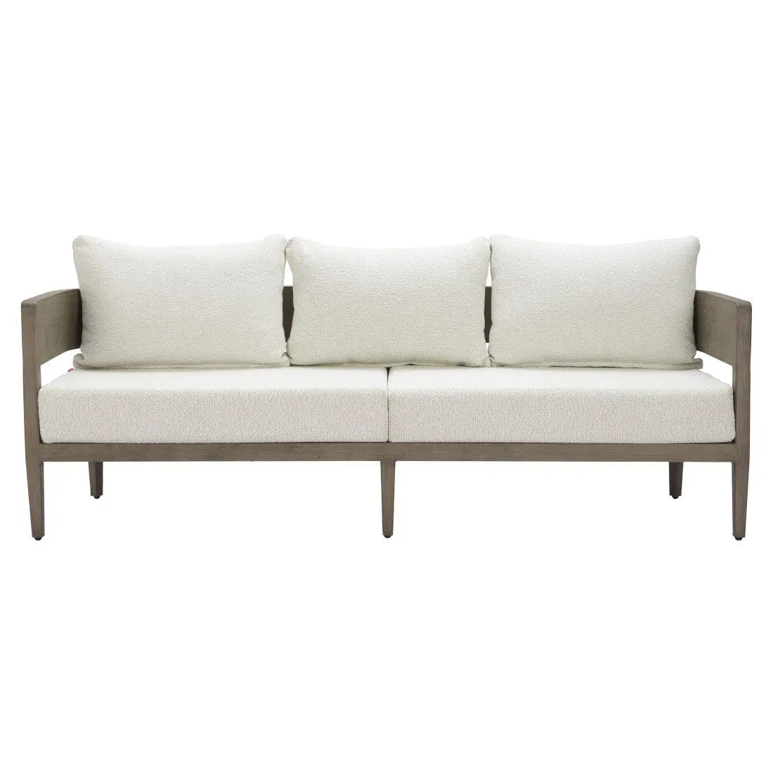 78" Beige Polypropylene Aluminum Sofa Homeroots Living Room